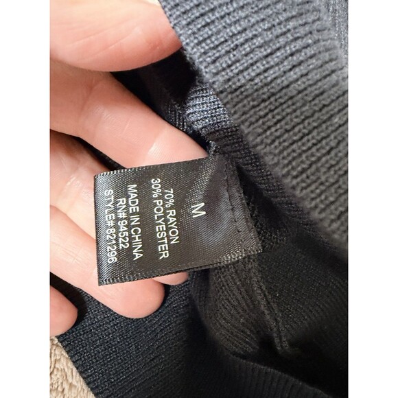 Fashion Nova Catch Me Offline Black Off Shoulder Sweater Dress M - Picture 4 of 13